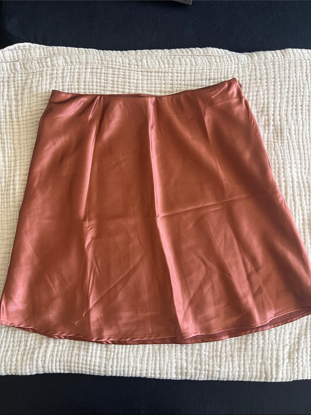 Forever 21 Satin A-Line Mini Skirt in Copper